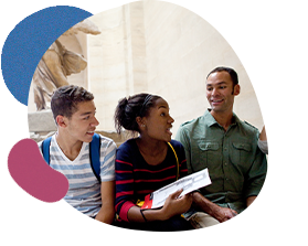 three students experiencing professional learning in education